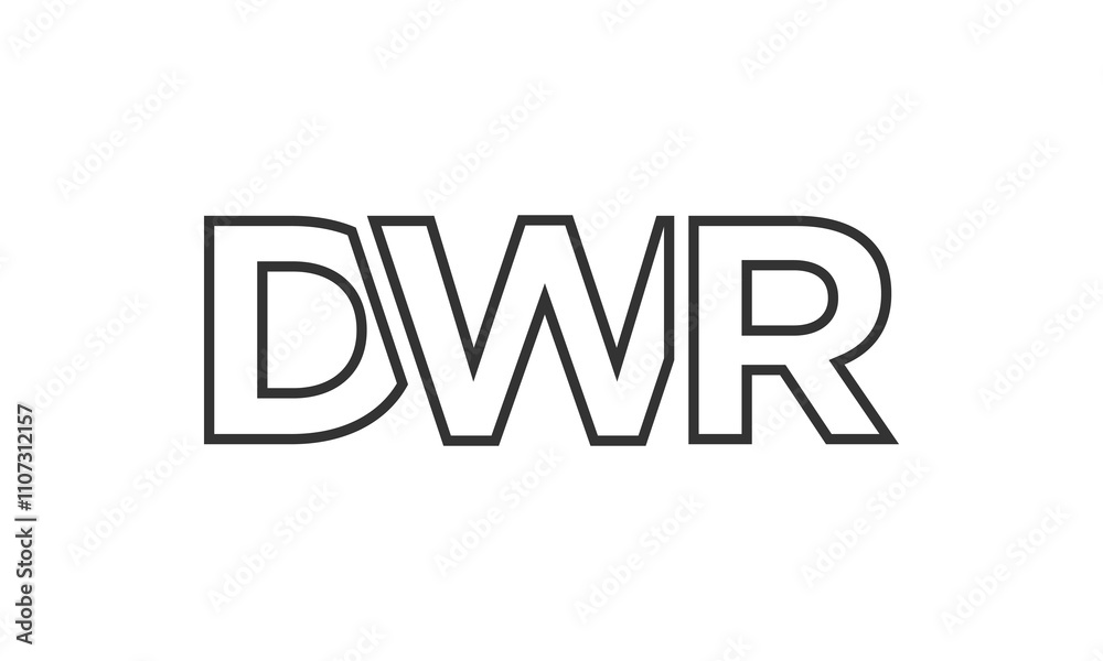 DWR logo design template with strong and modern bold text. Initial based vector logotype featuring simple and minimal typography. Trendy company identity. DWR logo design template with strong and modern bold text. Initial based vector logotype featuring simple and minimal typography. Trendy company identity.
