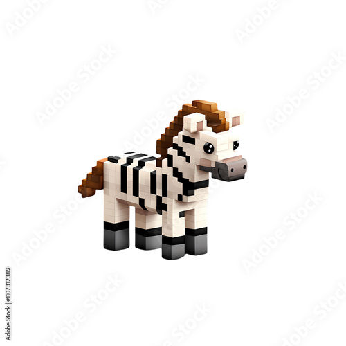 Playful zebra toy creative space 3d model indoor environment fun aesthetic imaginative design for kids