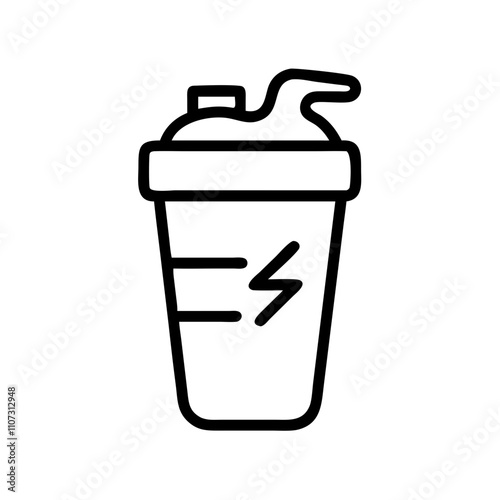 protein shake icon, protein shake vector icon, protein shake simple vector illustration, protein shake flat illustration. 