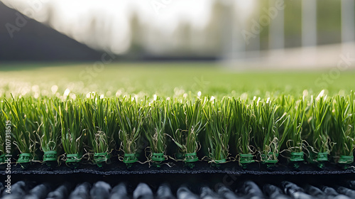 Artificial grass pitch close-up