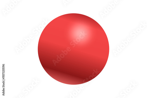 PNG red ball sphere isolated on white, Cut out
