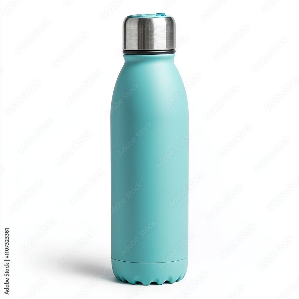 Teal insulated stainless steel water bottle. Teal insulated stainless steel water bottle.