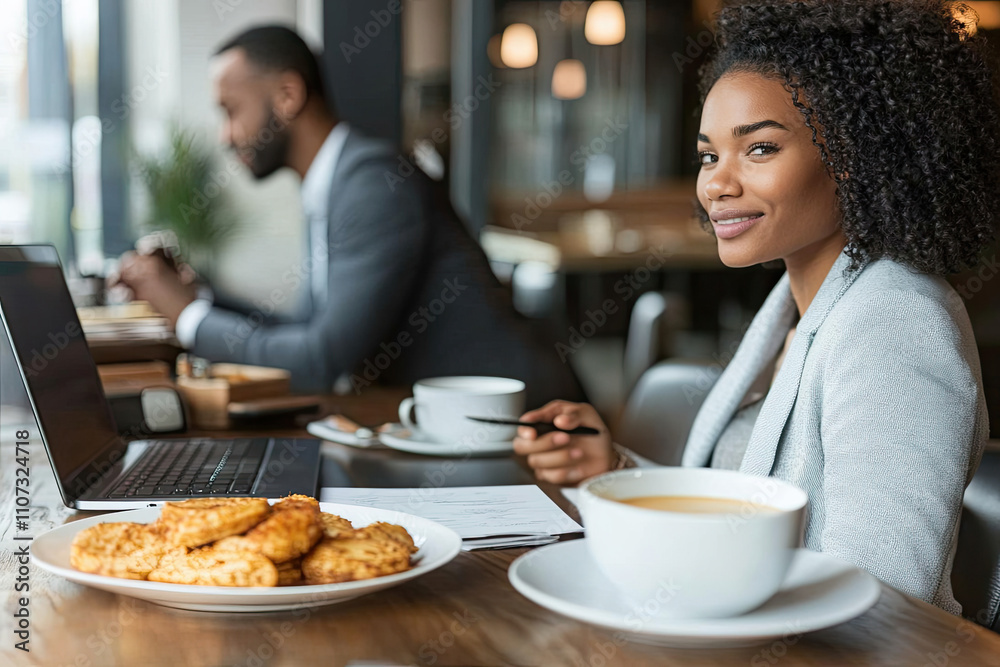 Parent rushing to prepare breakfast while on a conference call Parent rushing to prepare breakfast while on a conference call