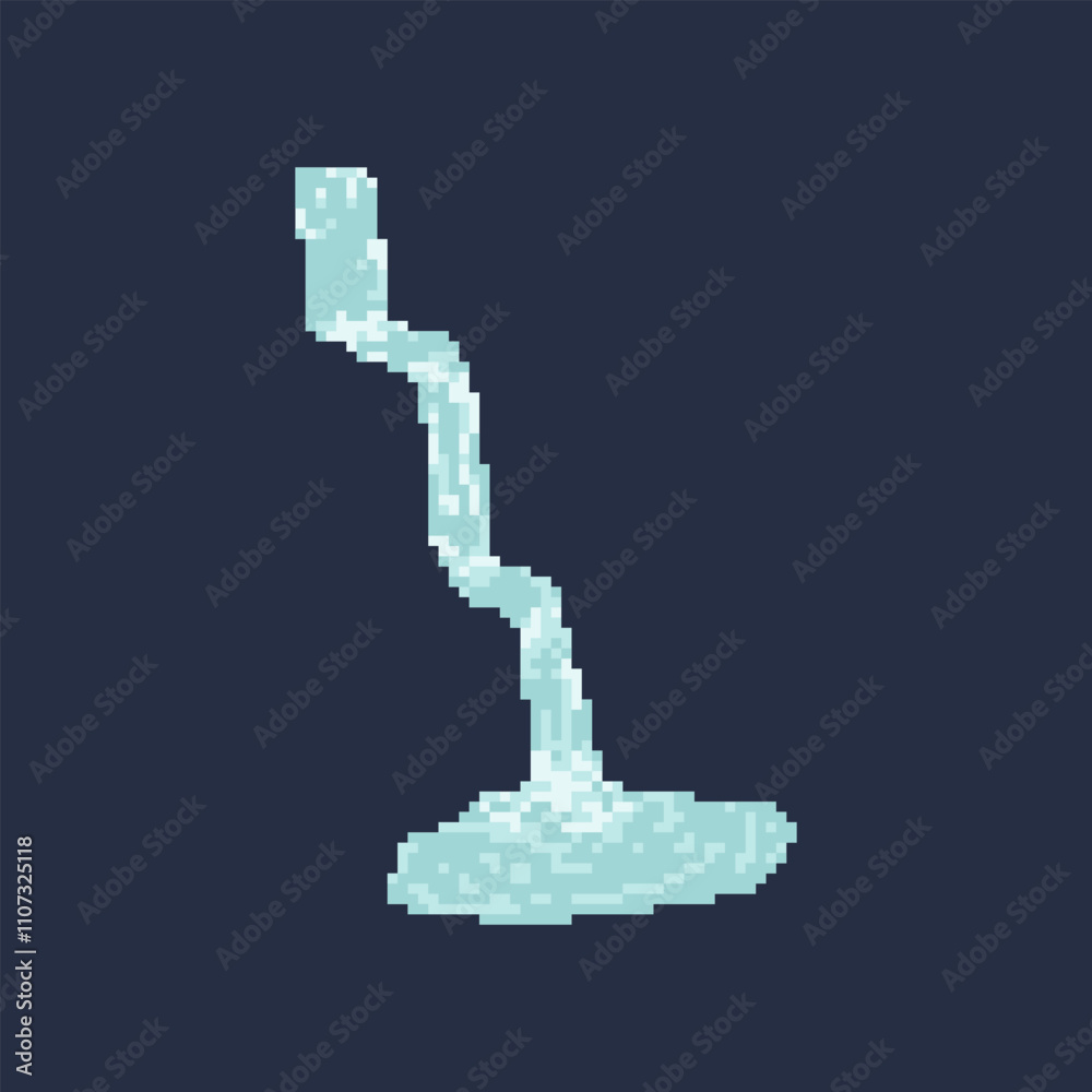Obraz premium fresh streaming waterfall pixel art