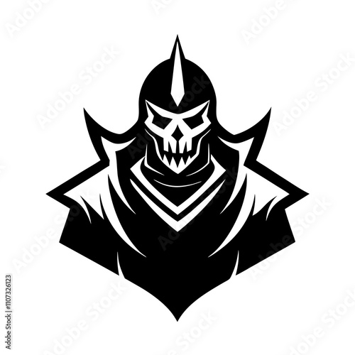 Skull Knight Esport Logo silhouette vector