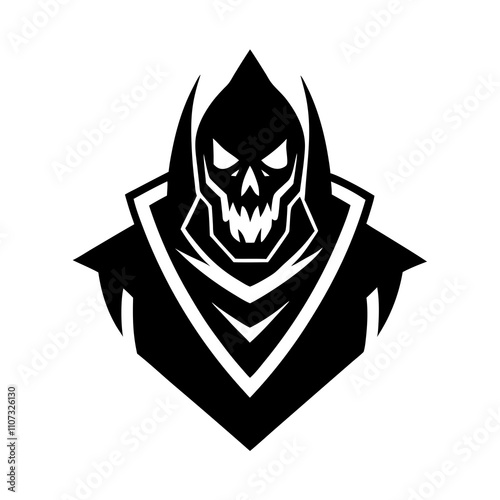 Skull Knight Esport Logo silhouette vector