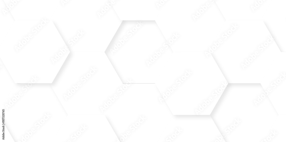 Fototapeta premium Abstract background with hexagons Abstract hexagon polygonal pattern background vector. seamless bright white abstract honeycomb background.