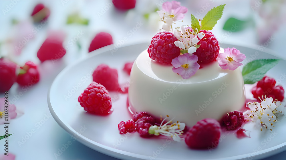 Raspberry Panna Cotta with Flowers: A Delicious and Elegant Dessert Raspberry Panna Cotta with Flowers: A Delicious and Elegant Dessert