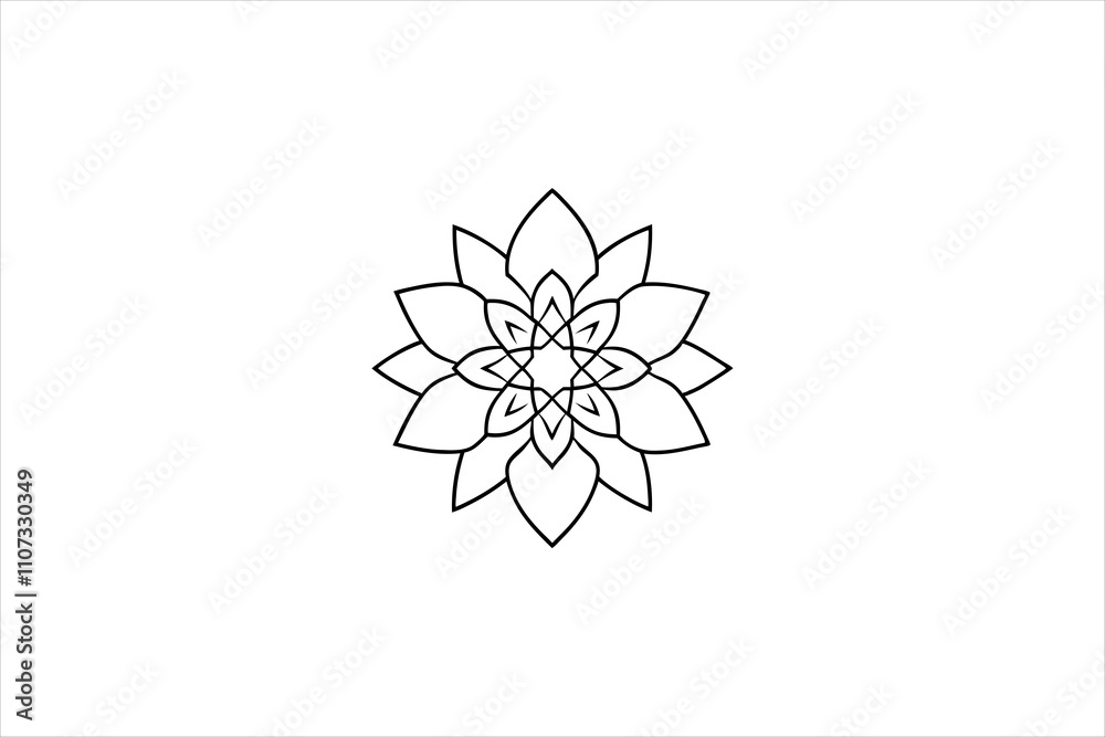 Obraz premium detailed-black-mandala-art-patterns-on-a-white background