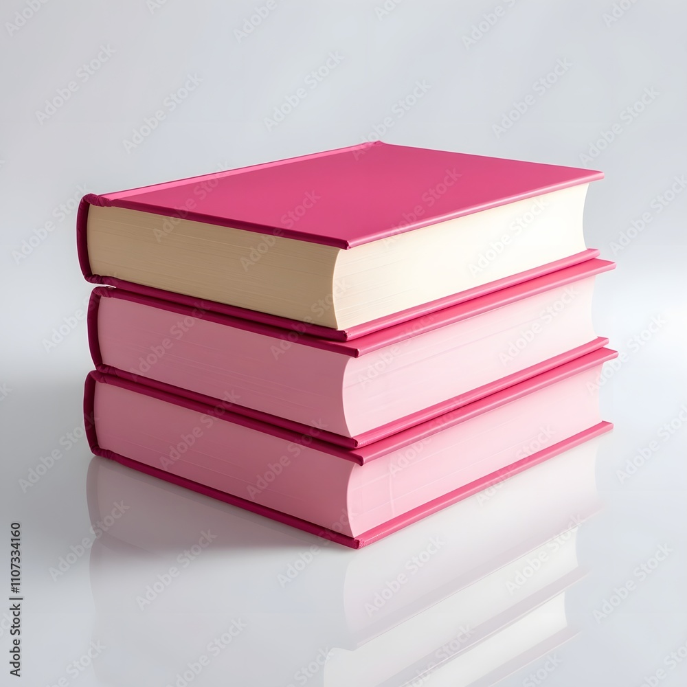 Stack of Three Pink Books Stack of Three Pink Books