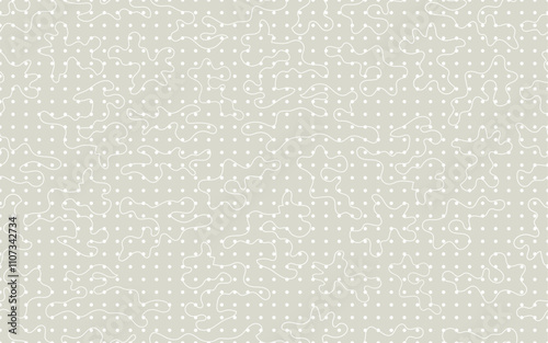 Abstract seamless pattern doodles dot grid white vector texture fabric textile paper print packaging wrapping wallpaper background