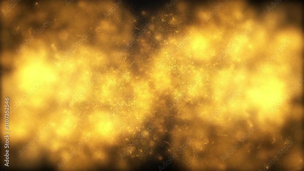 Gold cloud from dust and particles Loop Background Scene ver02