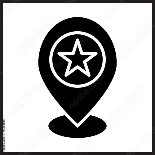 Starred Location icon Design