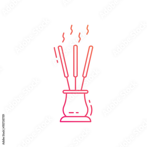 Incense sticks  vector icon