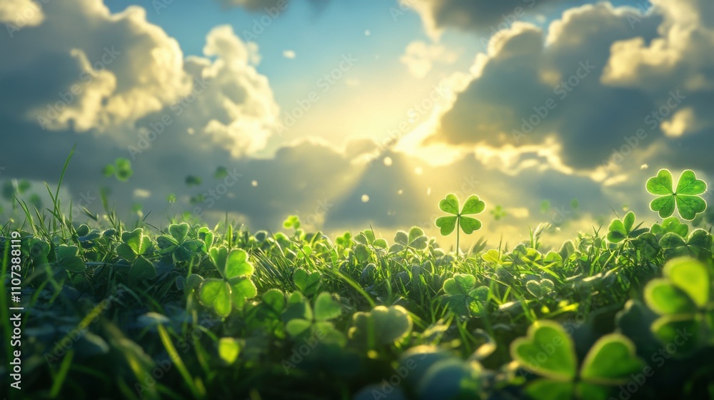 Obraz premium A whimsical illustration of a grassy field densely digital pic