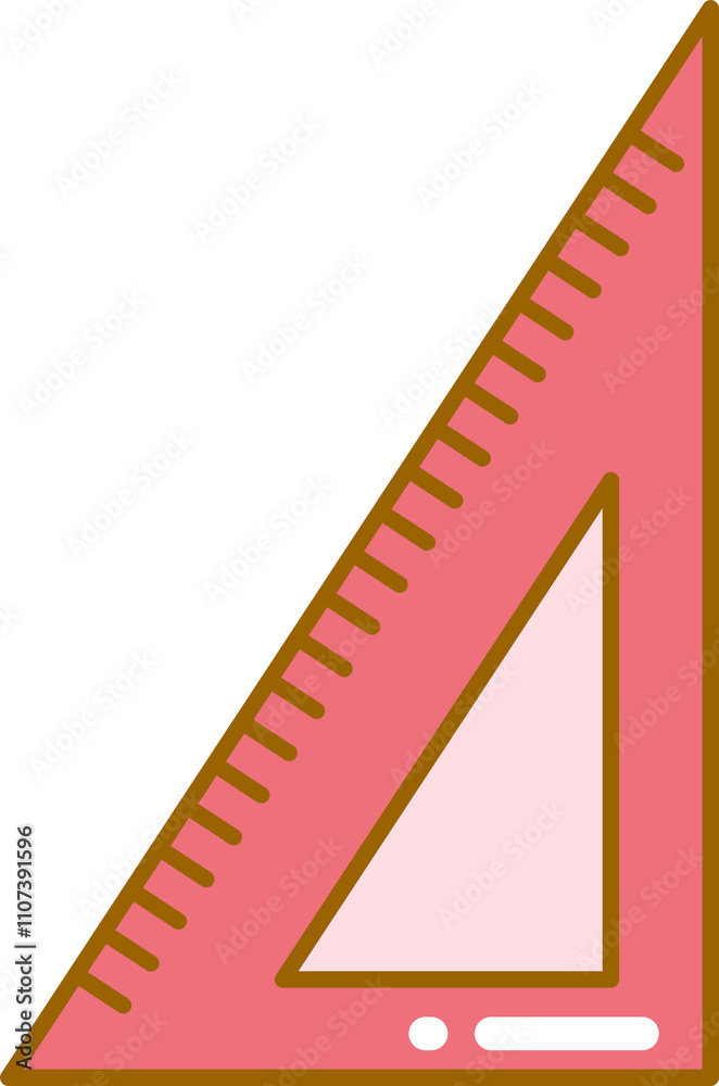 Square Ruler Icon Illustration
