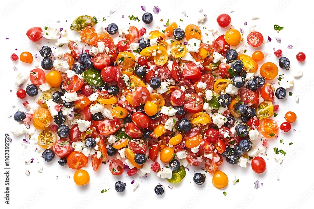Fresh vegetable salad isolate on white background. Fresh vegetable salad isolate on white background.