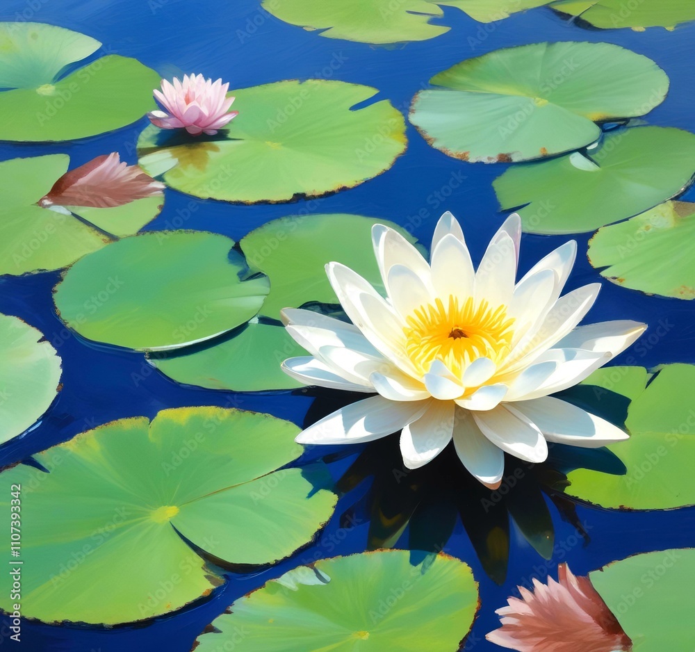 Illustration of water flower lily. Illustration of water flower lily.