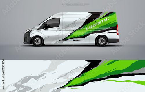 Sporty racing big van wrap car wrap livery design foe universal medium van vector eps ready print printable file.