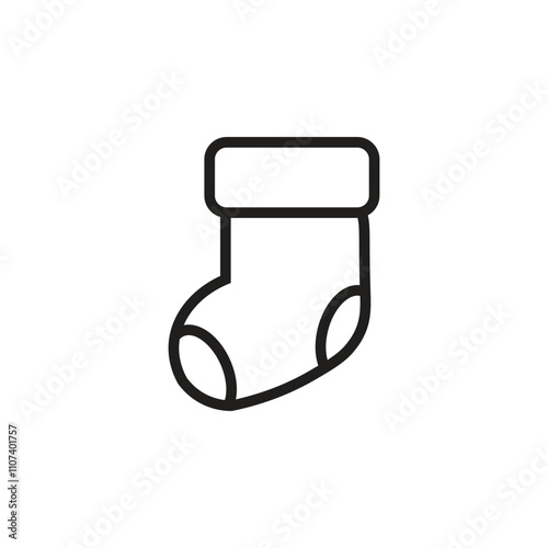 Christmas Socks Icon Outline