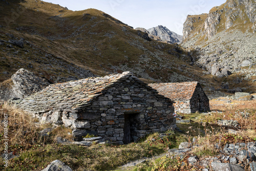 alpine hut cabin photo