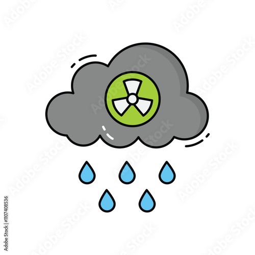 Acid rain vector icon