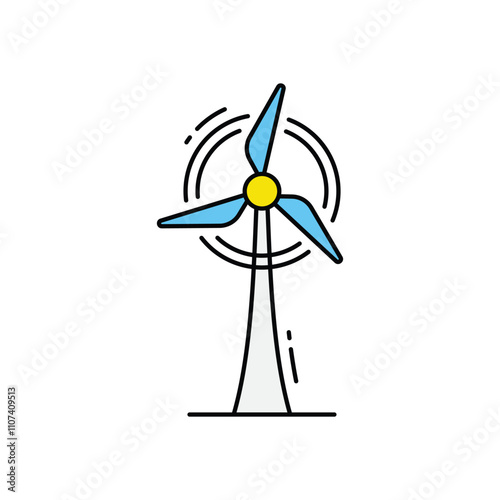 Wind mill vector icon