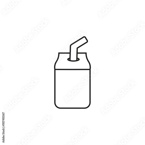Outline Box of Milk Icon
