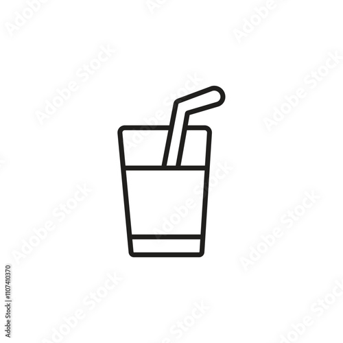 Outline Glass of Water Icon