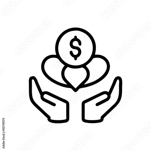 non profit organization logo icon, non profit organization logo vector icon, non profit organization logo flat illustration.