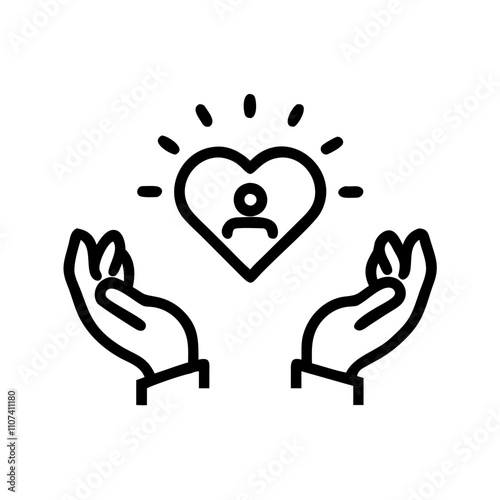 non profit organization logo icon, non profit organization logo vector icon, non profit organization logo flat illustration.