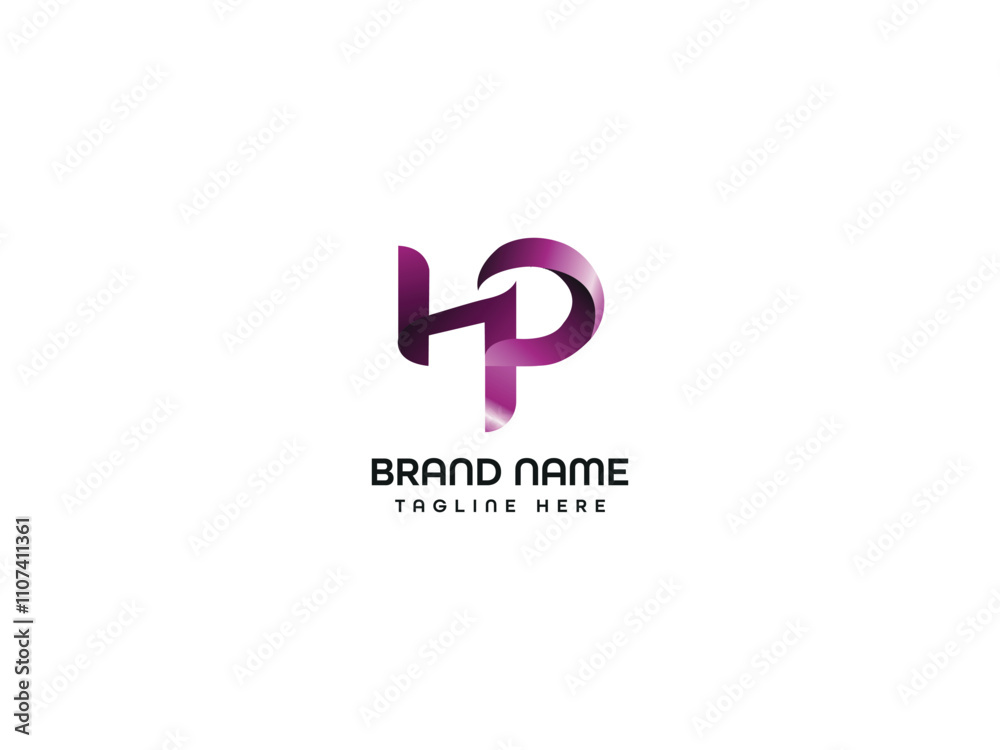 Fototapeta premium H P colour logo for a brand