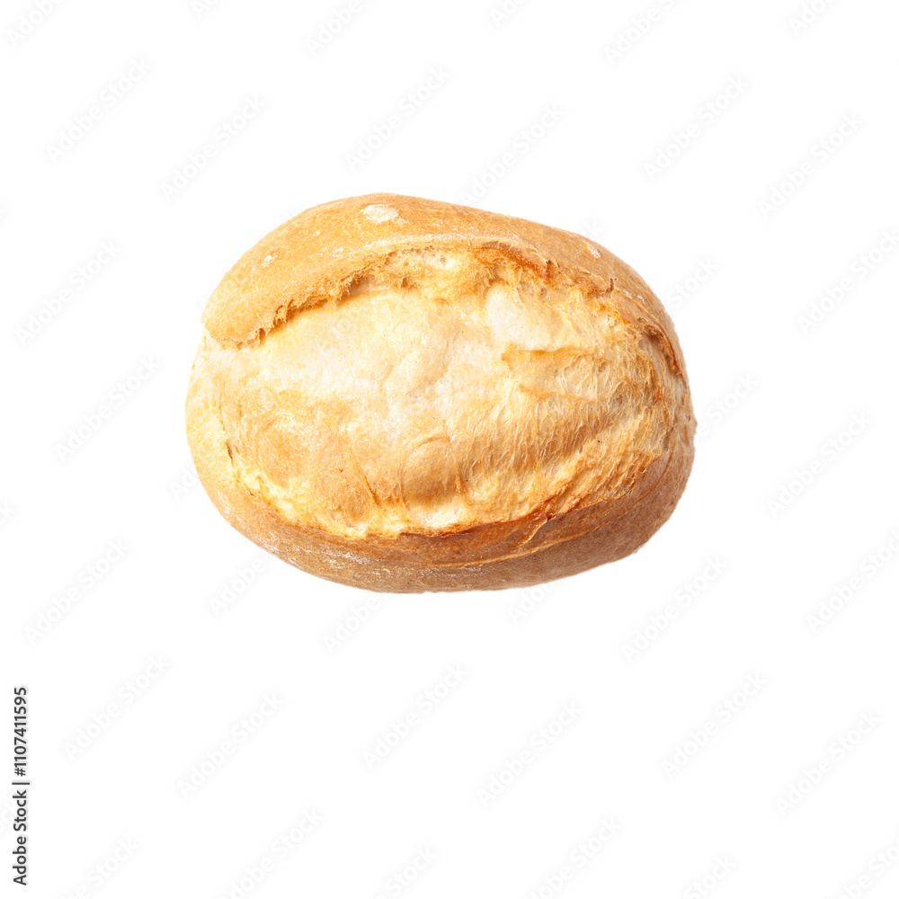 Bread roll isolated on transparent background