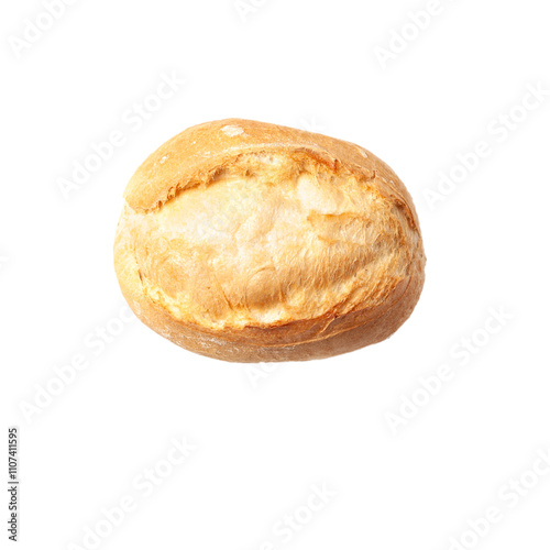 Obraz na płótnie Bread roll isolated on transparent background w salonie
