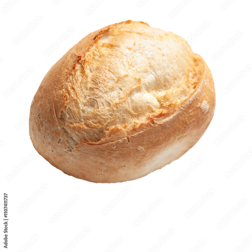 Bread roll isolated on transparent background