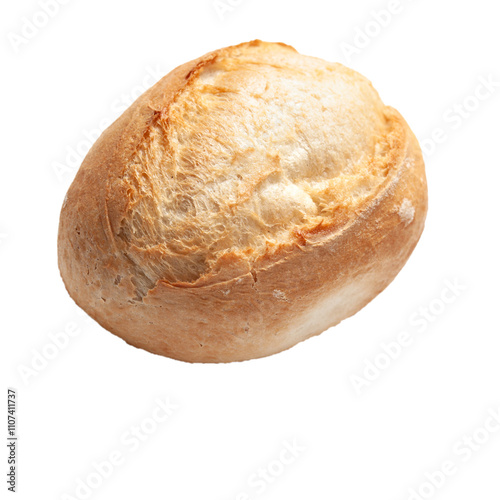 Obraz na płótnie Bread roll isolated on transparent background w salonie