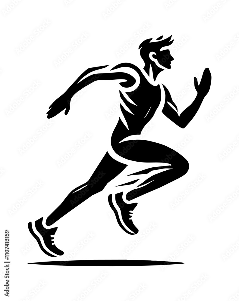 man running engraving black and white outline man running engraving black and white outline