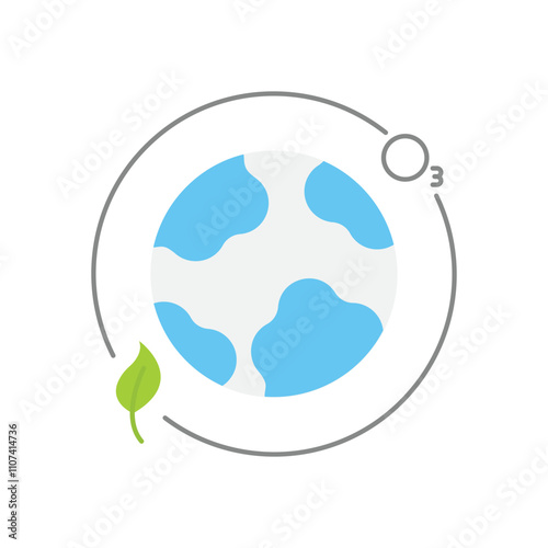 Ozone layer vector icon