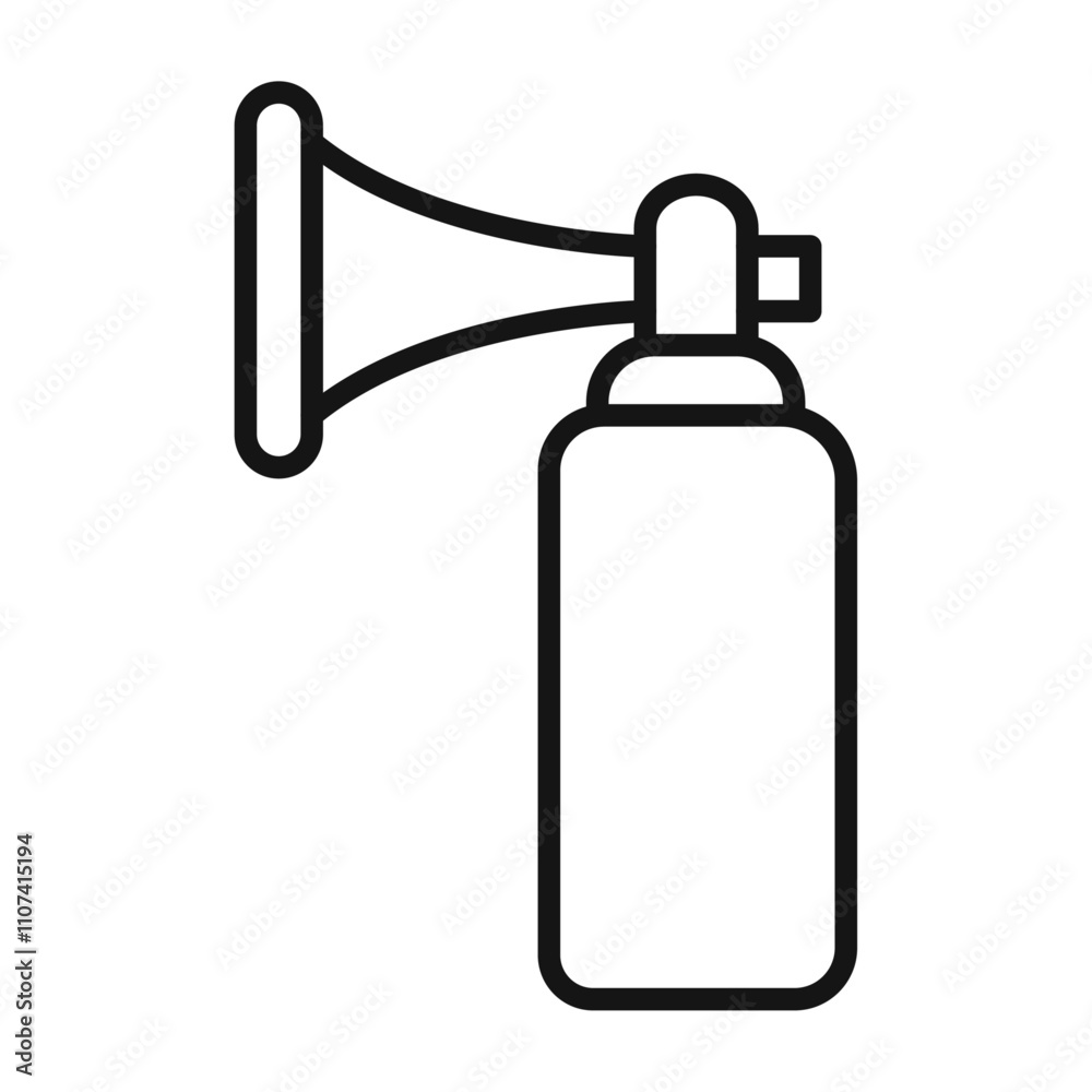 Air horn icon Simple thin line flat symbol Air horn icon Simple thin line flat symbol