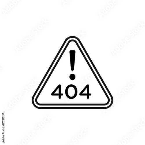 404 Error icon Simple thin line flat symbol