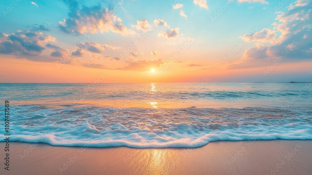 Tranquil Sunset Over the Ocean Tranquil Sunset Over the Ocean