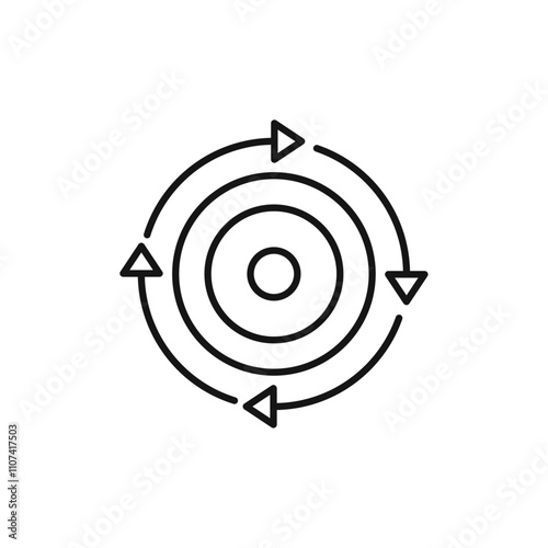 Consistency icon Simple thin line flat symbol
