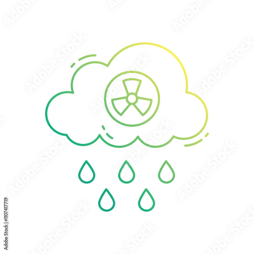 Acid rain vector icon