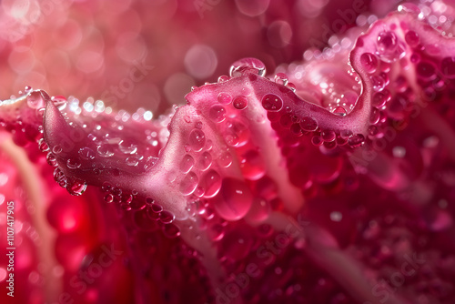 Macro Close-Up of Human Tongue Showcasing Taste Buds and Surface Textures in Vivid Detail photo