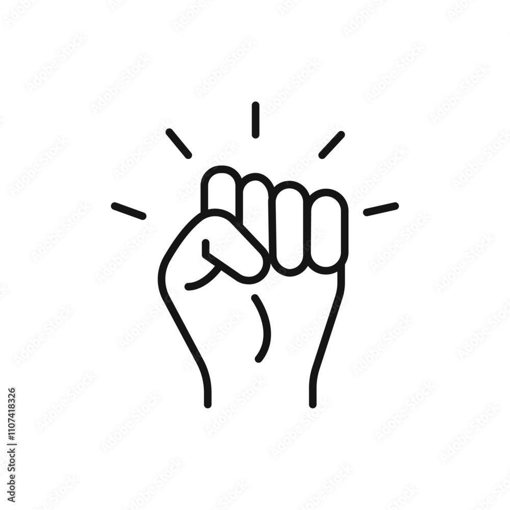 Empowerment icon Simple thin line flat symbol Empowerment icon Simple thin line flat symbol