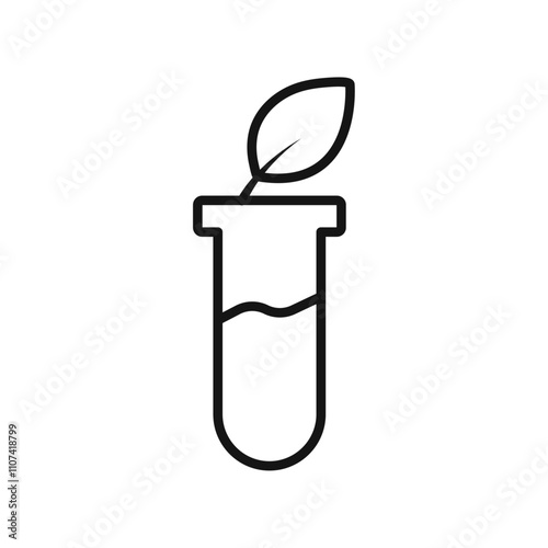 GMO icon Simple thin line flat symbol