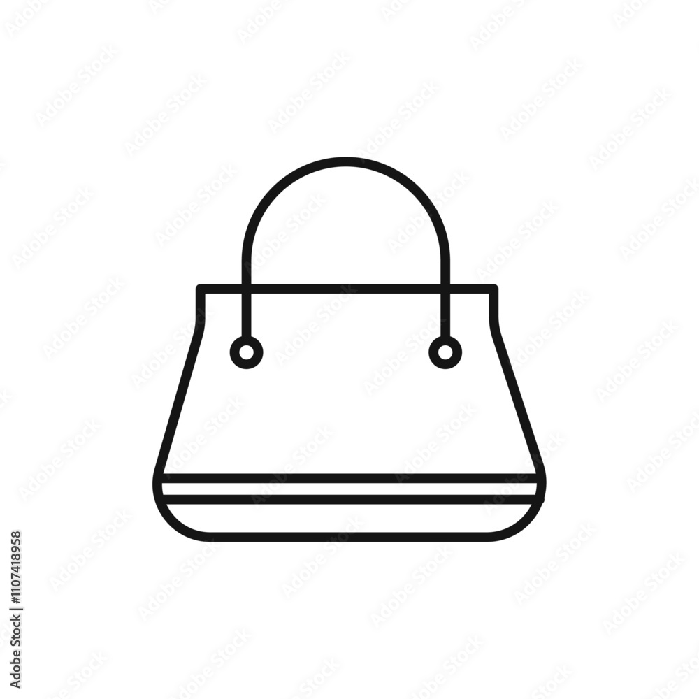 Handbag icon Simple thin line flat symbol Handbag icon Simple thin line flat symbol