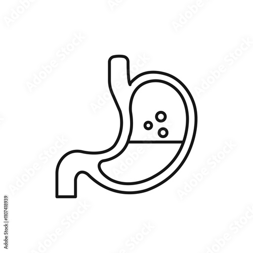 Gut icon Simple thin line flat symbol