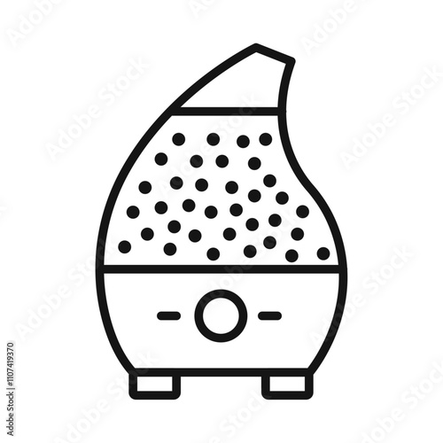 Humidifier Simple thin line flat symbol