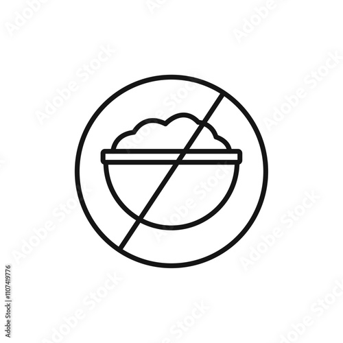 Lack of appetite icon Simple thin line flat symbol